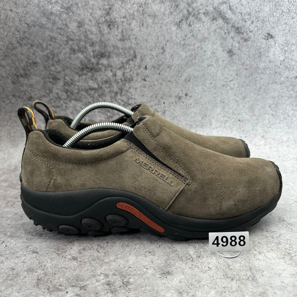 Merrell Jungle Moc Mens 12 Gunsmoke Suede Slip On Hiking Shoes Outdoors